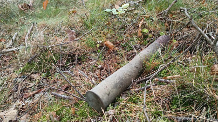 Pocisk artyleryjski z czasów II wojny światowej znaleziono w miejscowości Jeleń, w gminie Więcbork