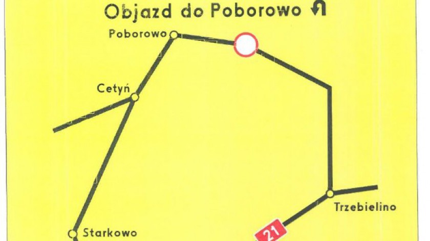 Trwa przebudowa drogi powiatowej Trzebielino - Kołczygłowy. Nieprzejezdny jest most w okolicach Poborowa