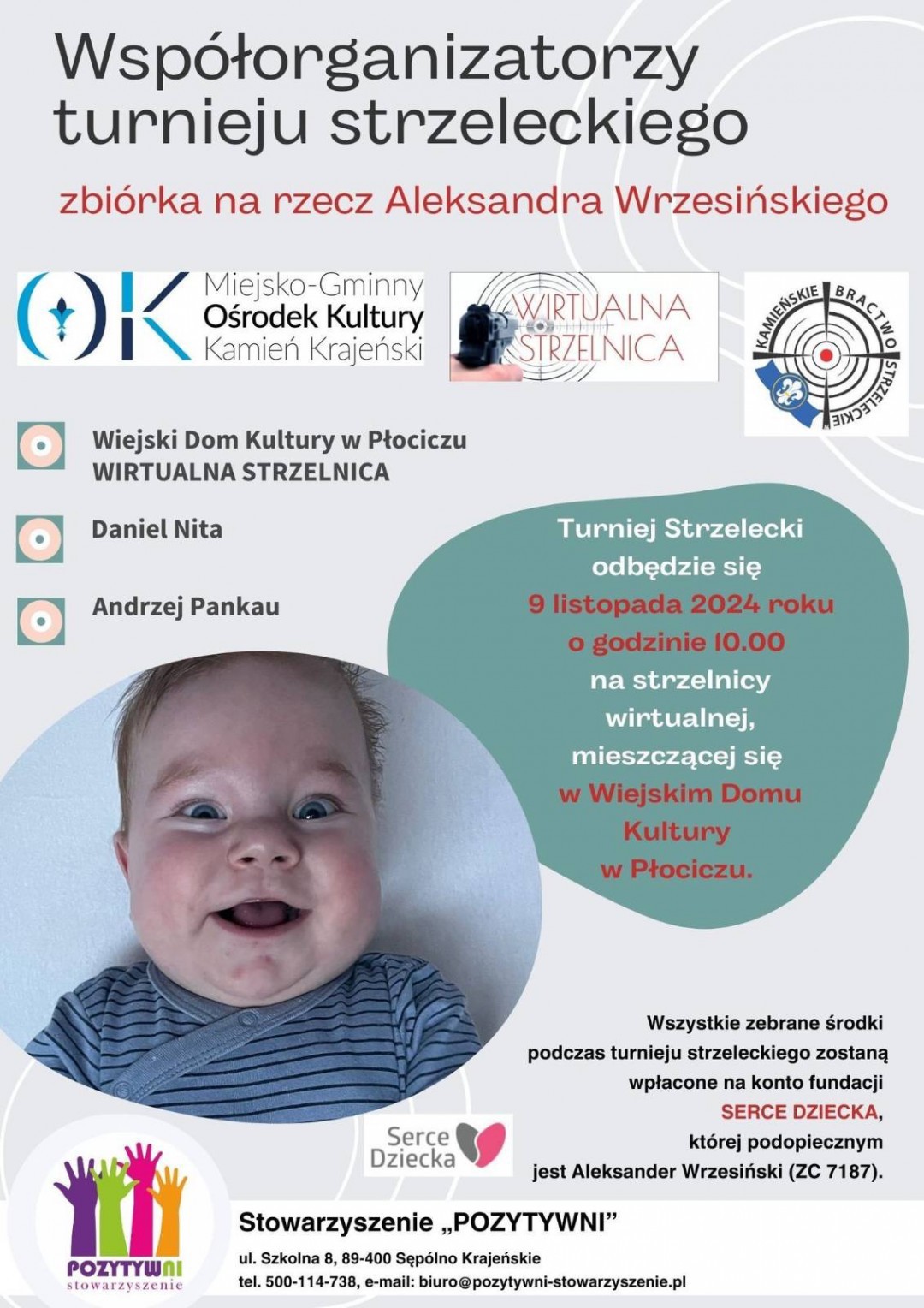 Turniej strzelecki połączony z akcją charytatywną w Wiejskim Domu Kultury w Płociczu ( ROZMOWA)