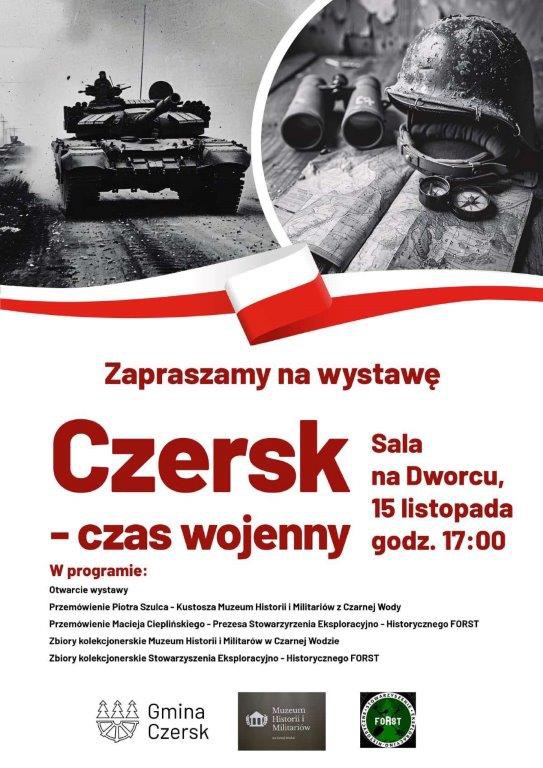 Jutro (15.11.) otwarcie wystawy "Czersk - czas wojenny". Eksponaty wystawi m.in. Muzeum Historii i Militari&oacute;w w Czarnej Wodzie