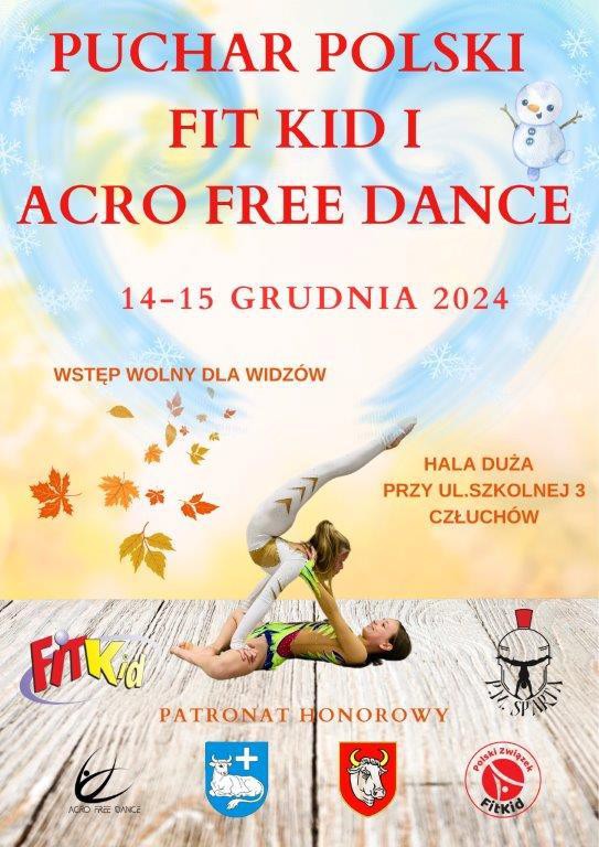 Człuch&oacute;w będzie gospodarzem Pucharu Polski Fit Kid i Acro Free Dance
