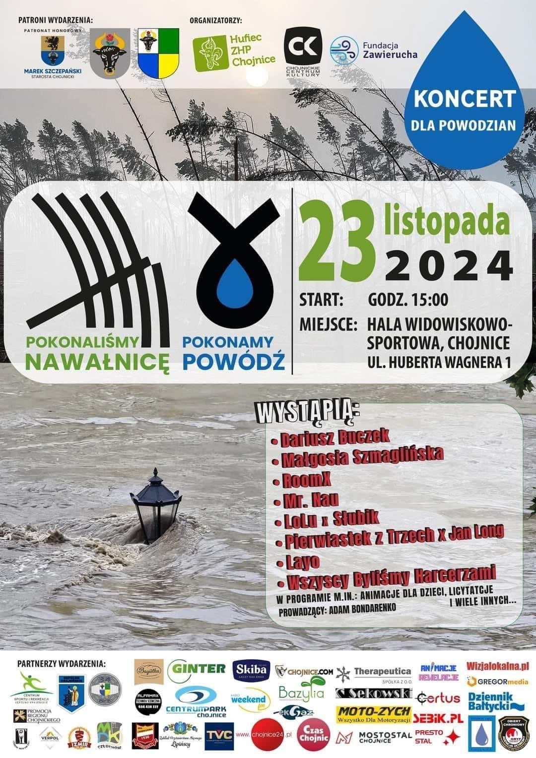 W sobotę w Chojnicach odbędzie się charytatywny koncert "Pokonaliśmy nawałnicę, pokonamy pow&oacute;dź" (ROZMOWA)