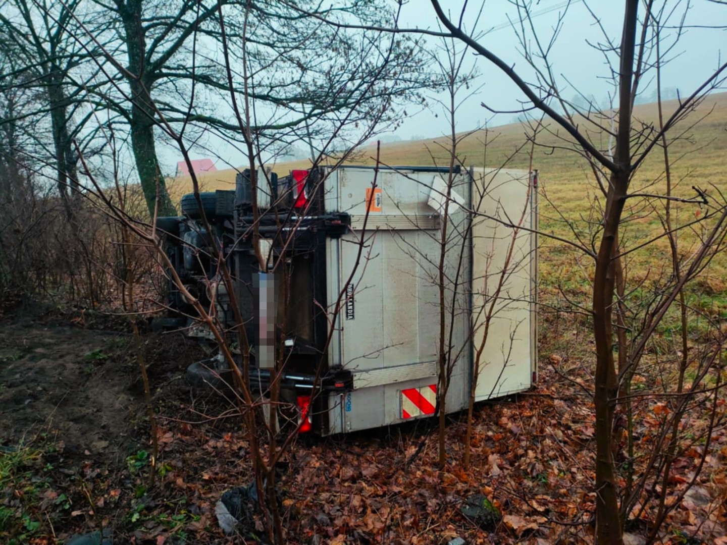 Wypadek w miejscowości Zielenin, w gminie Kościerzyna. Dostawczy iveco najechał na tył peugeota