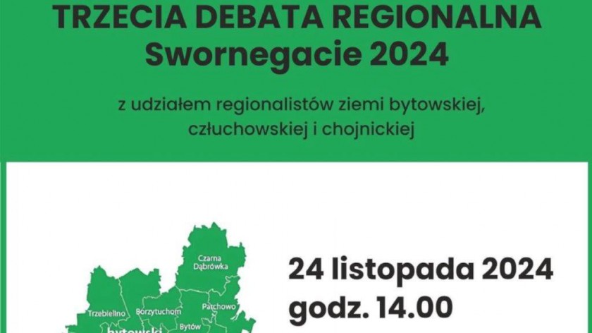 W niedzielę 24.11 w Swornegaciach odbędzie się debata regionalistów ziemi bytowskiej, chojnickiej i człuchowskiej