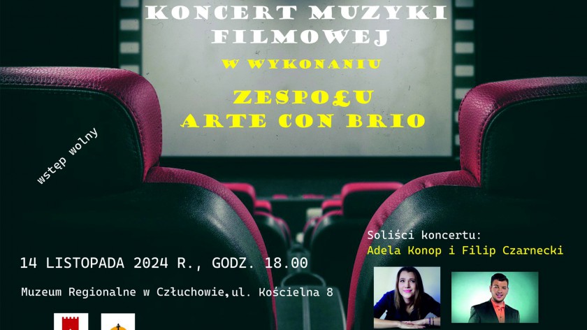 W człuchowskim zamku odbędzie się dziś 14.11 koncert muzyki filmowej w wykonaniu zespołu Arte Con Brio