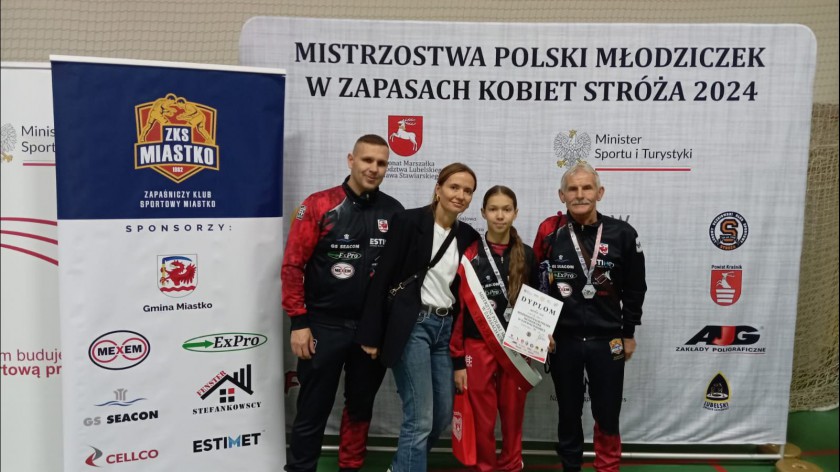 Zapaśniczy Klub Sportowy Miastko ma mistrzynię Polski! Tola Rudnik wywalczyła kolejne złoto w kategorii młodziczek