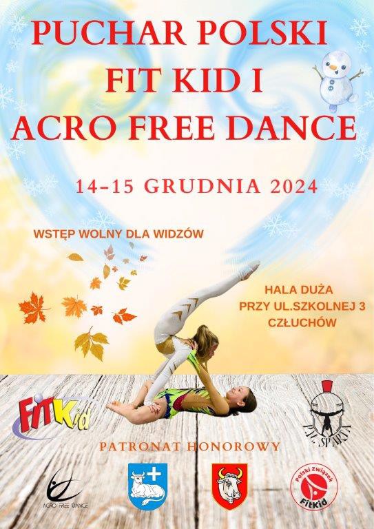 W ten weekend (14-15.12.) ogromna impreza w Człuchowie - Puchar Polski Fit Kid i Acro Free Dance