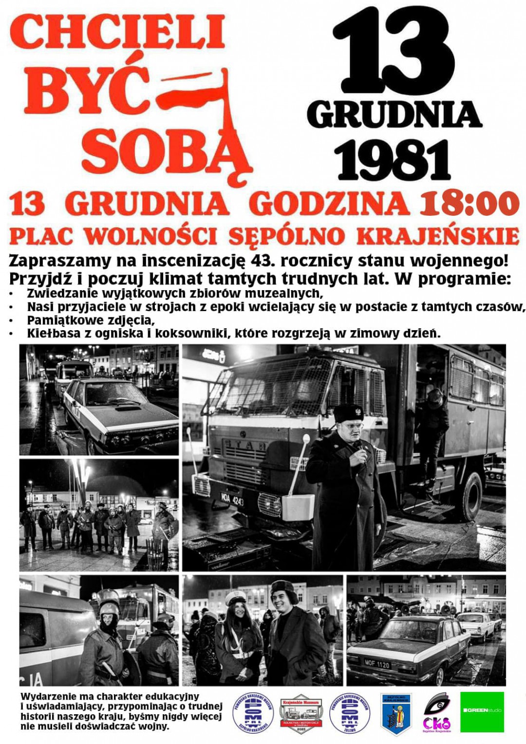 W Sęp&oacute;lnie Krajeńskim po raz kolejny zostanie dziś (13.12.) zorganizowana inscenizacja związana z rocznicą wprowadzenia stanu wojennego