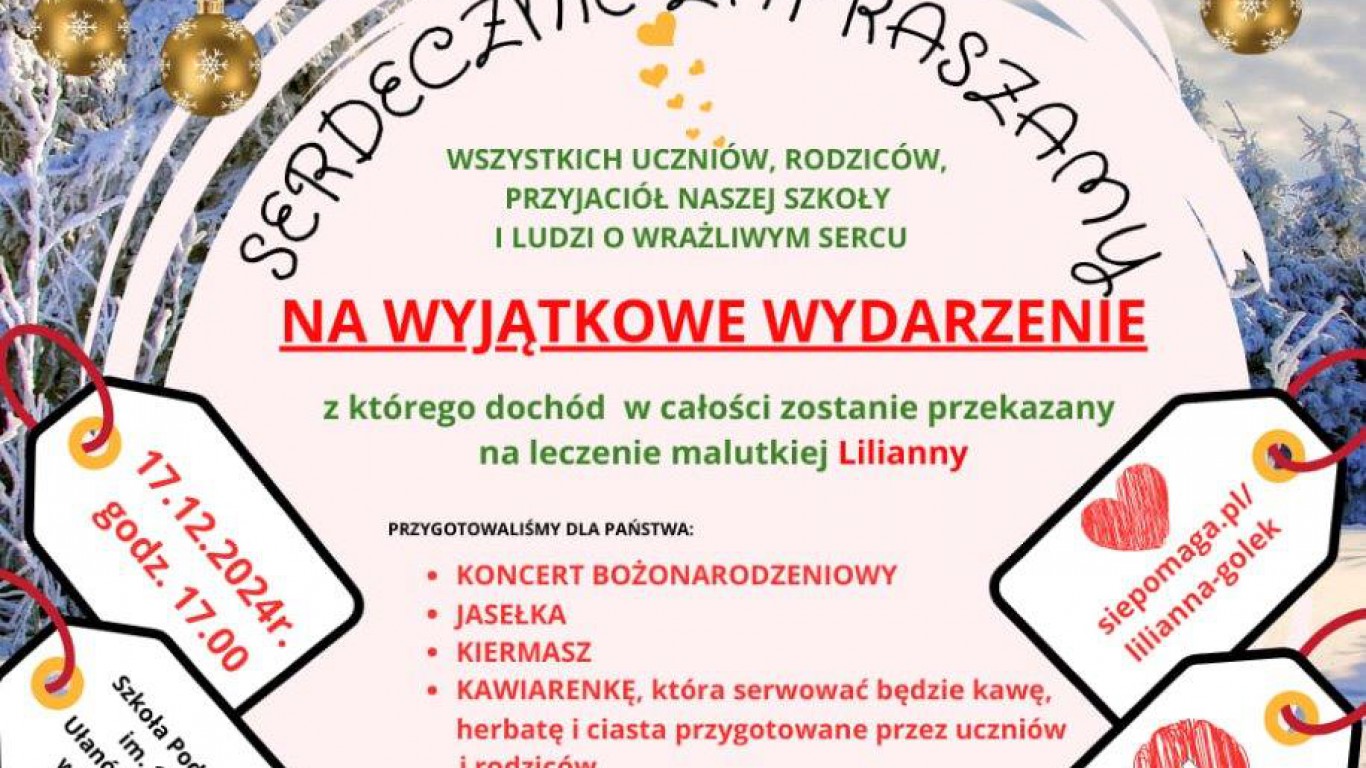 Koncert, kiermasz, kawiarenka i inne atrakcje - dziś (17.12) charytatywne, świąteczne spotkanie w szkole w Nowej Cerkwi