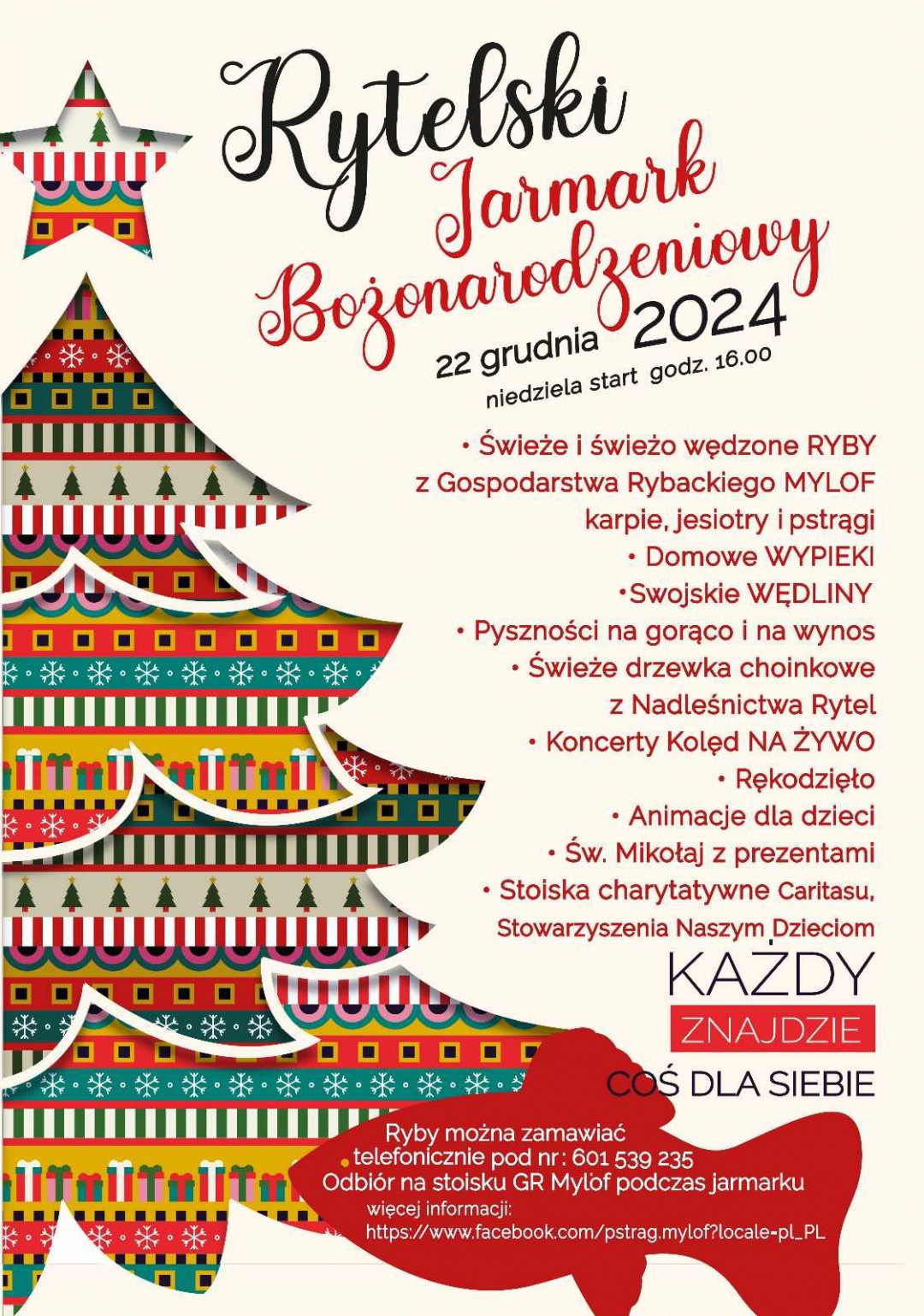 W niedzielę (22.12) w Rytlu tradycyjny Jarmark Bożonarodzeniowy połączony z koncertem kolęd