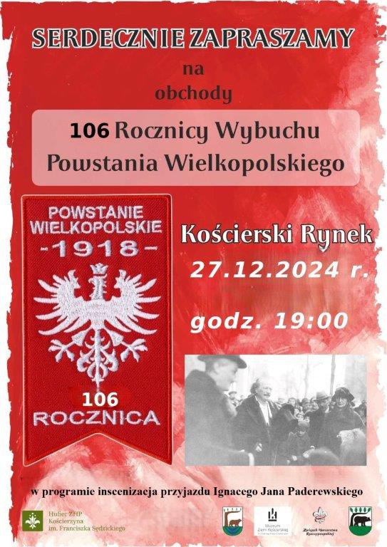 Kościerzyna uczci dziś (27.12) 106. rocznicę wybuchu Powstania Wielkopolskiego
