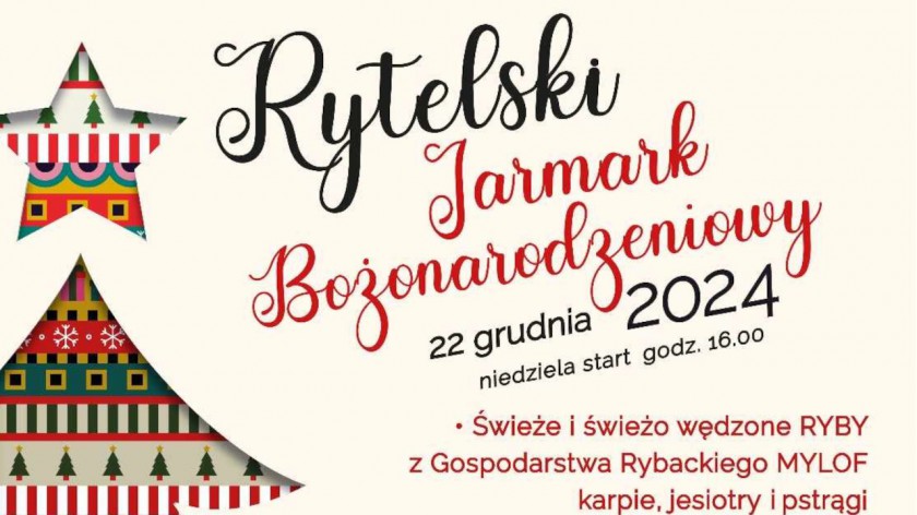 Jutro 22.12 w Rytlu tradycyjny Jarmark Bożonarodzeniowy połączony z koncertem kolęd