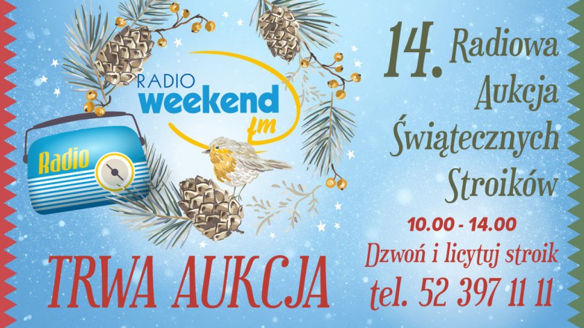 Twa 14. Radiowa Aukcja Świątecznych Stroików w Weekend FM. Wylicytuj stroik i pomóż potrzebującym