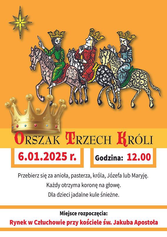 Orszak Trzech Kr&oacute;li przejdzie ulicami Człuchowa