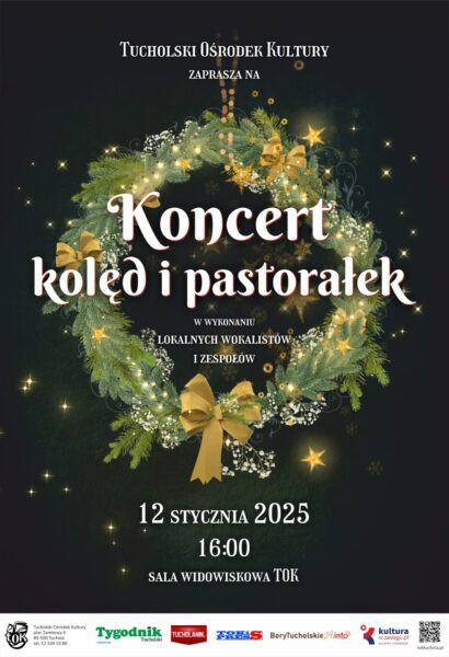 Kolędy i pastorałki w Tucholskim Ośrodku Kultury. Wystąpią lokalni artyści