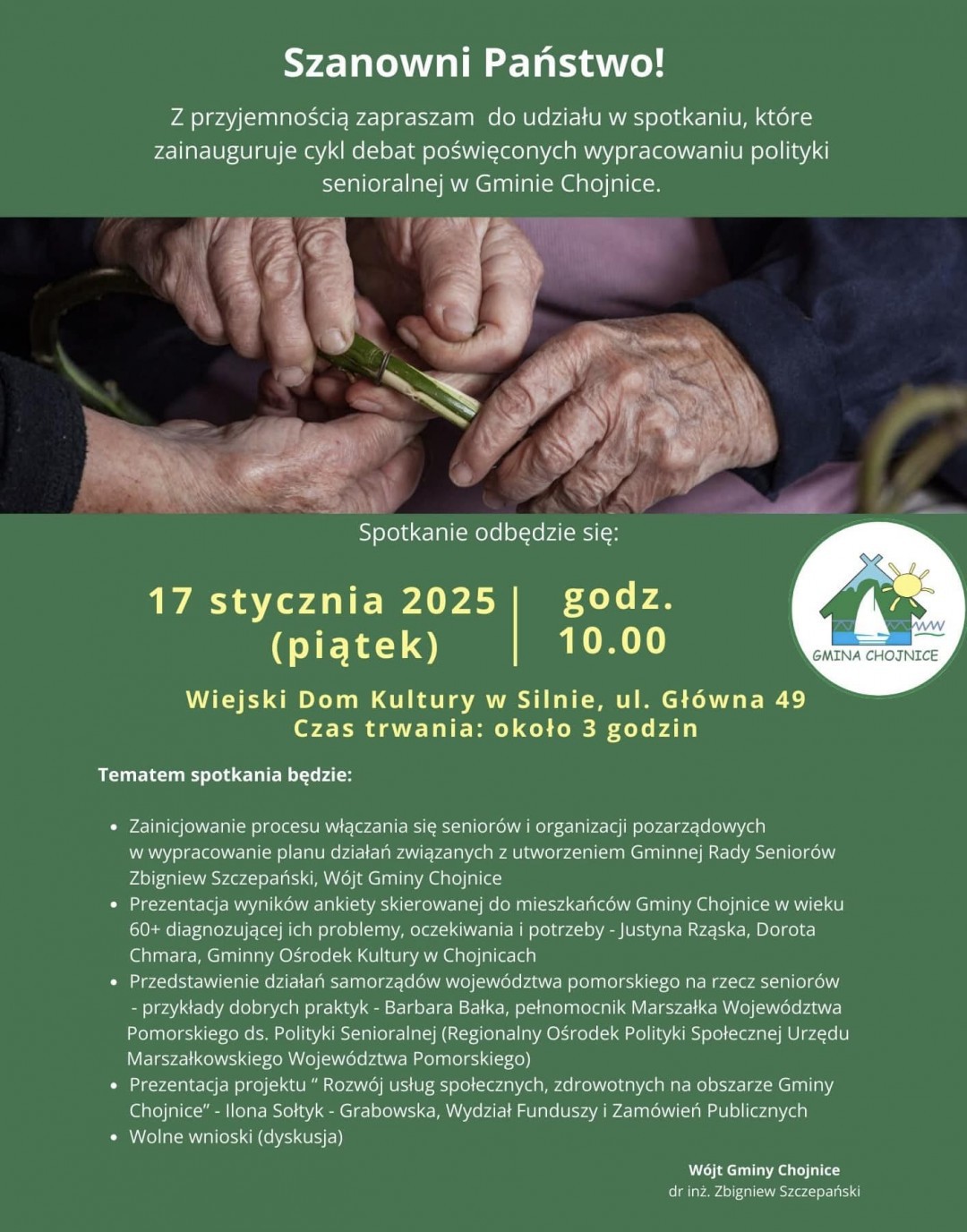 Konferencja na temat polityki senioralnej gminy Chojnice w Silnie