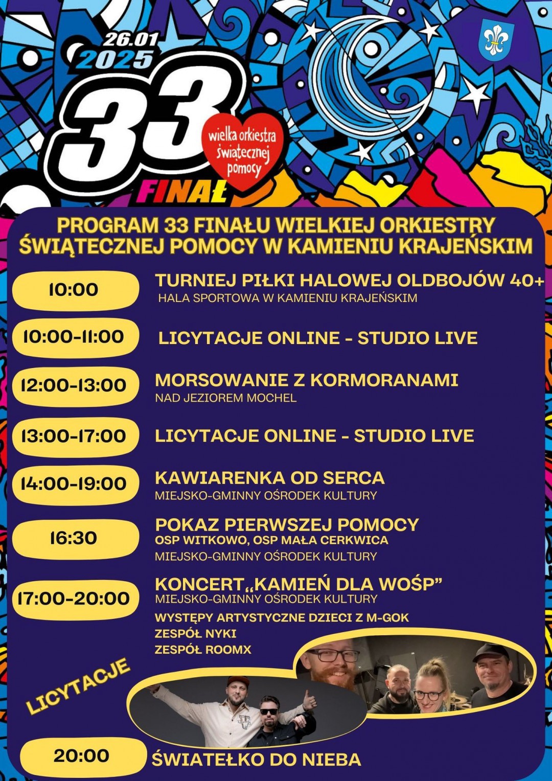 Zesp&oacute;ł RoomX zagra jutro (26.01) podczas 33 finału Wielkiej Orkiestry Świątecznej Pomocy w Kamieniu Krajeńskim