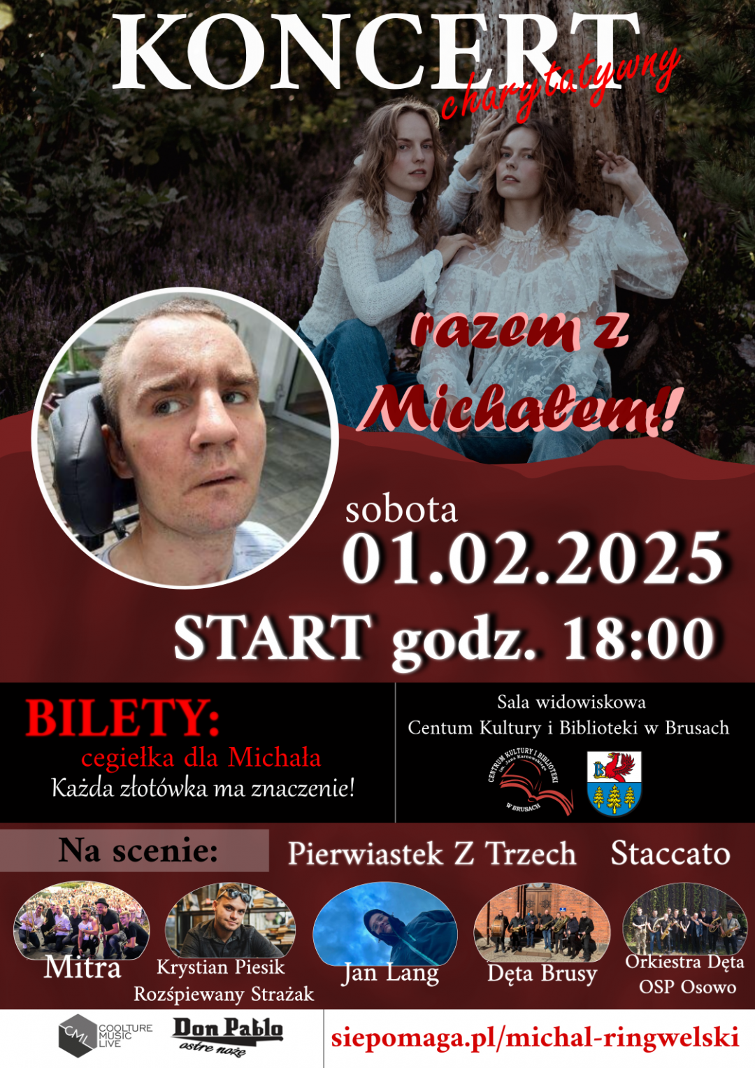 W Brusach odbędzie się koncert charytatywny "Razem dla Michała"