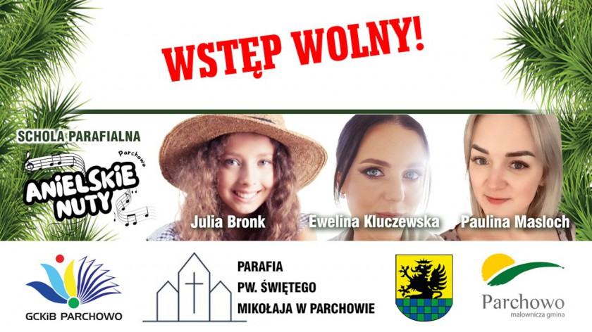 Dzisiaj 12.01 w Gminnym Centrum Kultury i Bibliotece w Parchowie koncert kolęd i pastorałek
