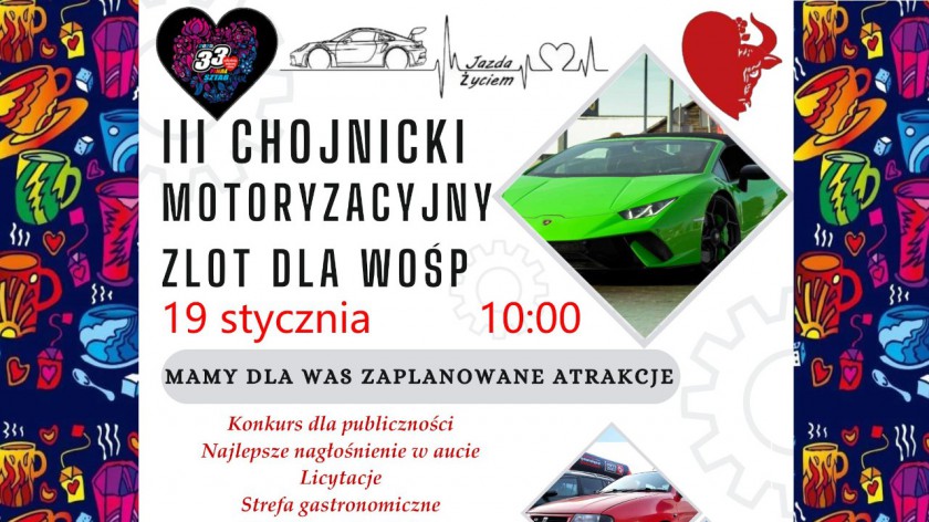 Jutro 19.01 w Lipienicach III Chojnicki Motoryzacyjny Zlot dla Wielkiej Orkiestry Świątecznej Pomocy