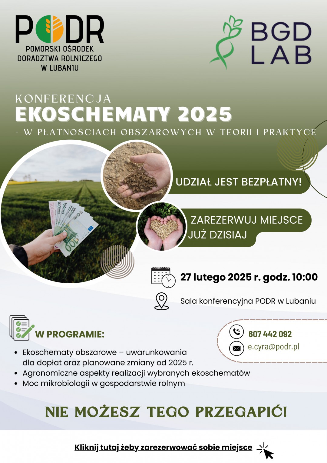 W Lubaniu w powiecie kościerskim rolnicy będą rozmawiać o ekoschematach