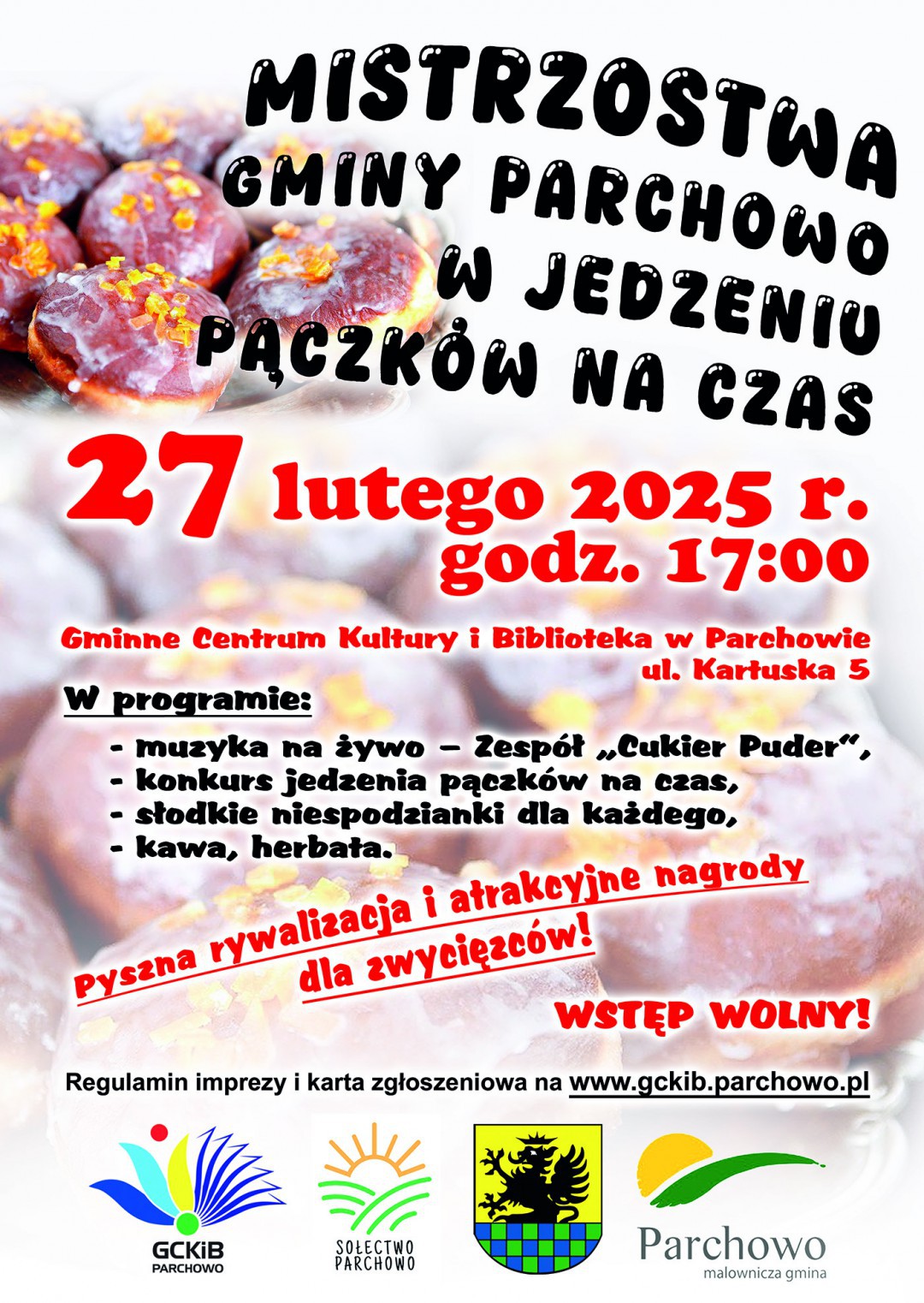 Jutro (27.02) po raz pierwszy odbędą się Mistrzostwa gminy Parchowo w jedzeniu pączk&oacute;w na czas
