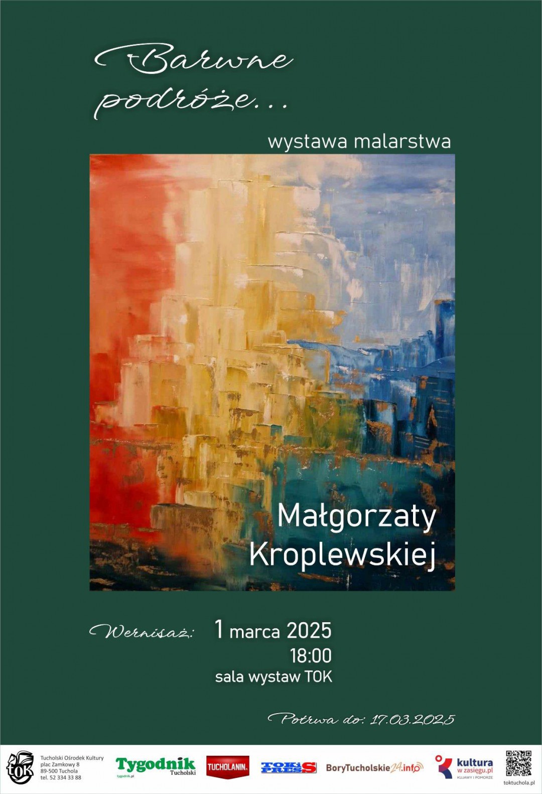 Malarski wernisaż w Tucholskim Ośrodku Kultury. Prace pokaże Małgorzata Kroplewska