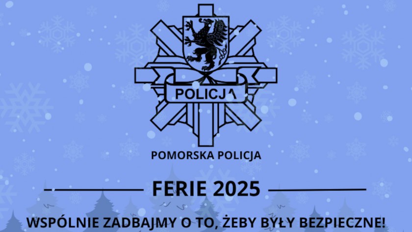 W województwie pomorskim rozpoczęły się ferie. Policja przypomina zasady bezpieczeństwa zimą