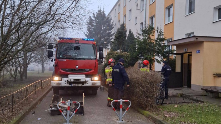 Pożar okapu kuchennego w jednym z mieszkań na osiedlu Słowackiego w Sępólnie Krajeńskim