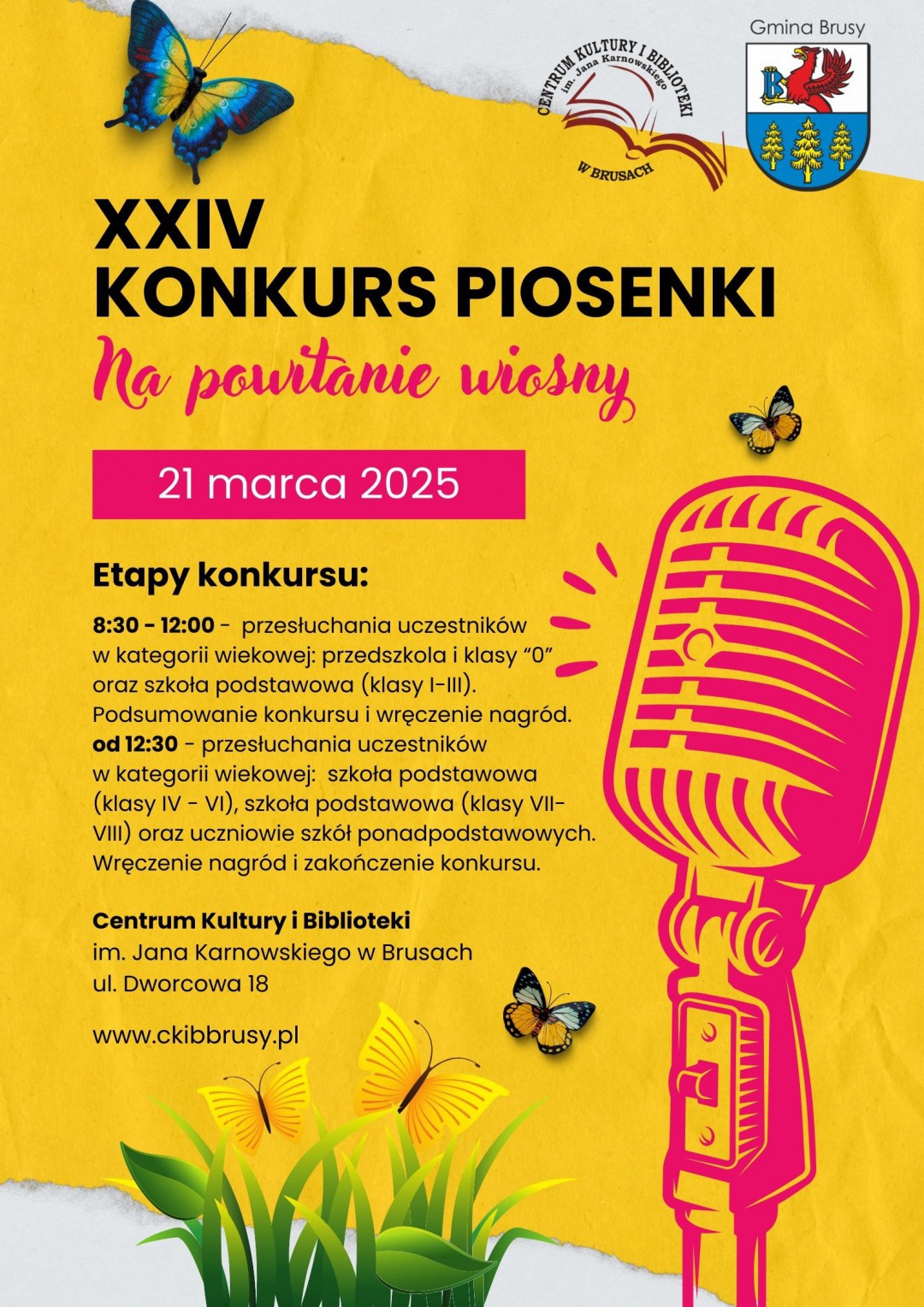 Trwają zgłoszenia do 24. Konkursu Piosenki "Na powitanie wiosny" w Brusach
