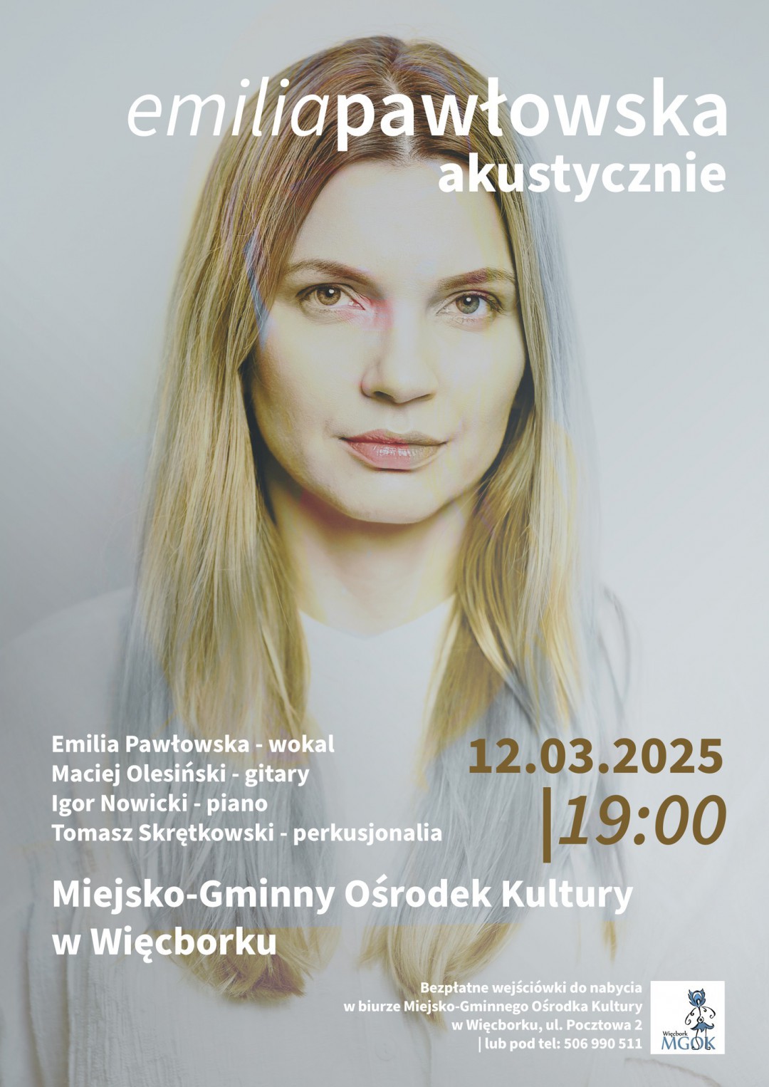 Miejsko-Gminny Ośrodek Kultury w Więcborku zaprasza dziś (12.03) na koncert z okazji Dnia Kobiet