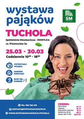 Pajęczaki od dziś (25.03) na wystawie w Tucholi