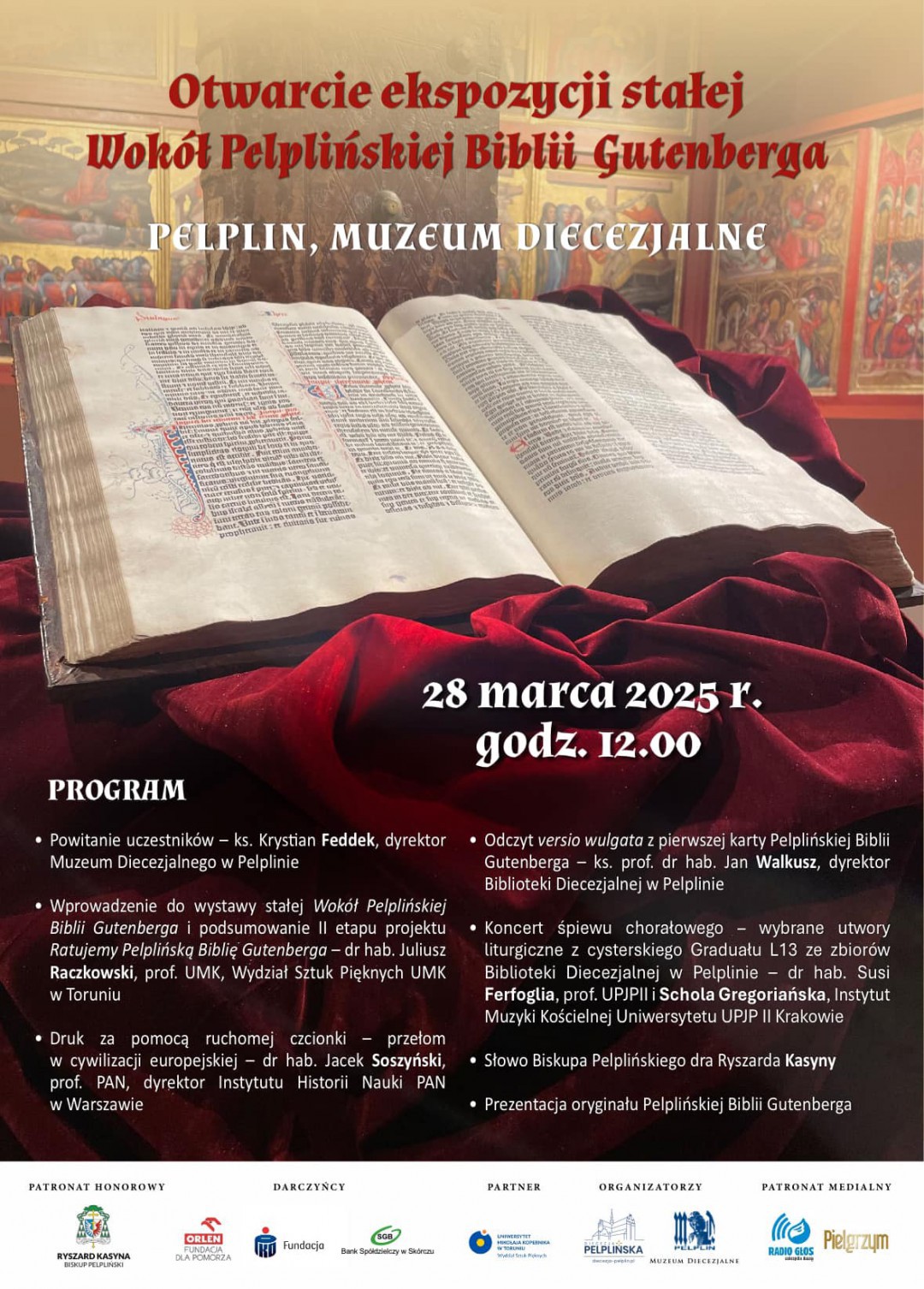 Biblia Gutenberga jest od dziś (28.03.) eksponowana na stałej wystawie w Muzeum Diecezjalnym w Pelplinie