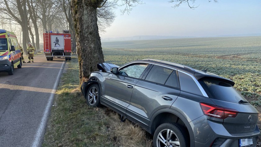 Jedna osoba poszkodowana w porannym wypadku w gminie Czarne