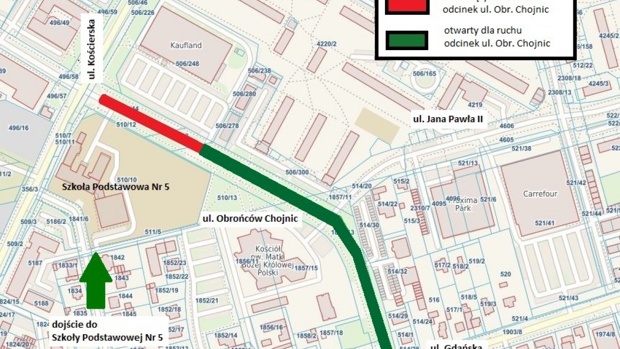 Od środy 9 kwietnia ma obowiązywać kolejna zmiana organizacji ruchu na ulicy Obrońc&oacute;w Chojnic