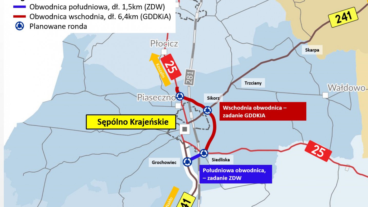 Zarząd Dr&oacute;g Wojew&oacute;dzkich poczeka na pozwolenia dotyczące budowy tzw. "małej obwodnicy" Sęp&oacute;lna