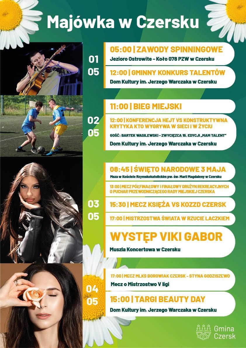Mistrzostwa w rzucie laczkiem, konferencja o hejcie i koncert Viki Gabor na maj&oacute;wce w Czersku