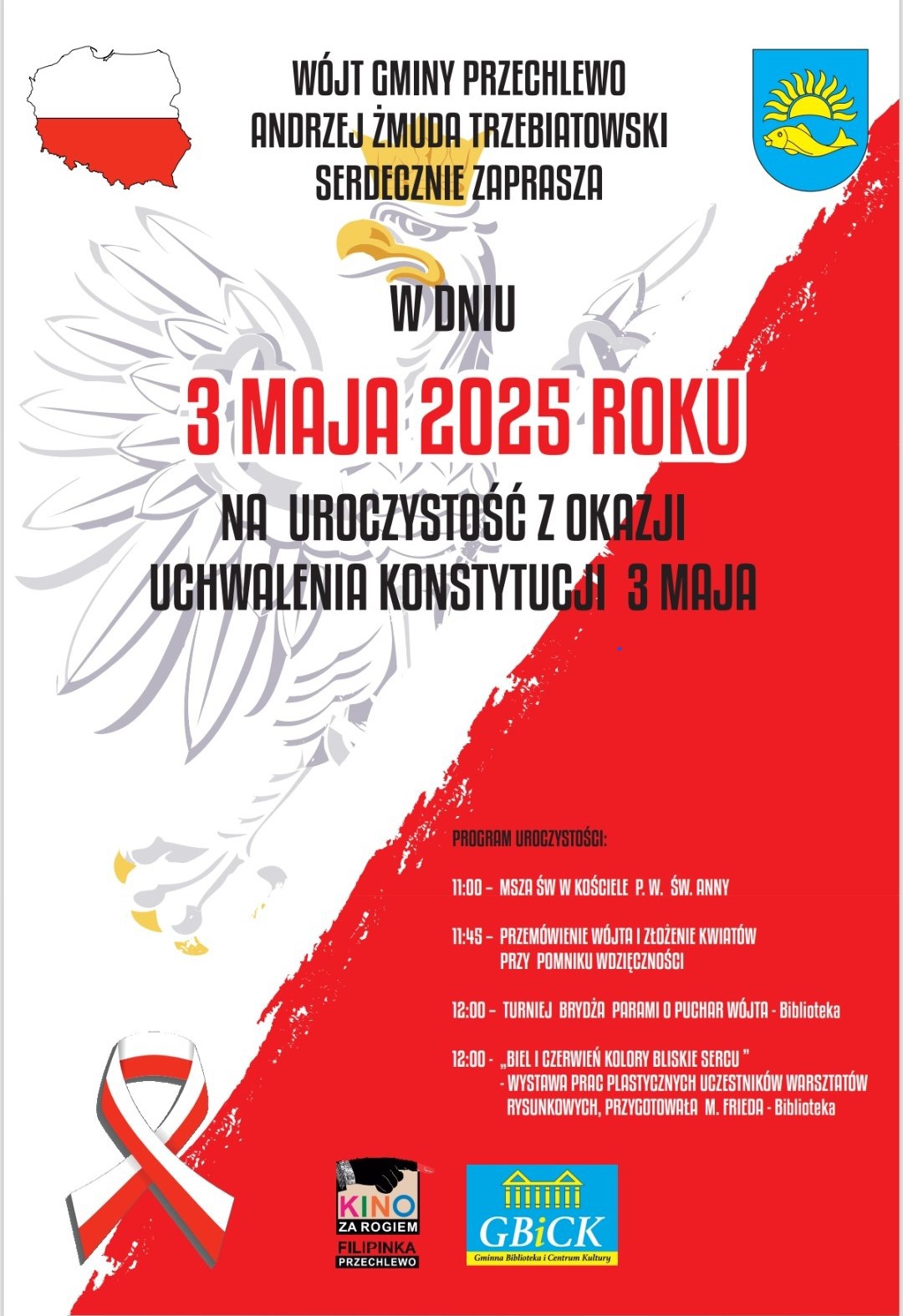 Będą plenerowe imprezy dla całych rodzin i oficjalne uroczystości. Człuch&oacute;w i cały powiat szykują się na maj&oacute;wkę