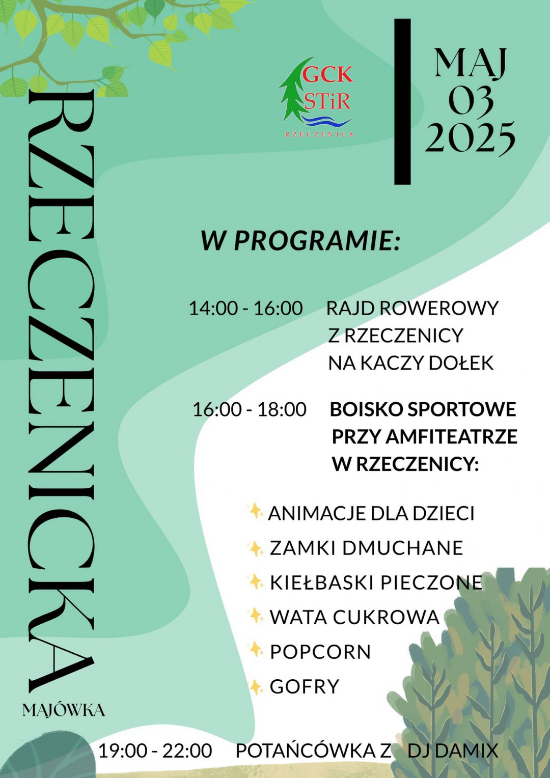 Będą plenerowe imprezy dla całych rodzin i oficjalne uroczystości. Człuch&oacute;w i cały powiat szykują się na maj&oacute;wkę