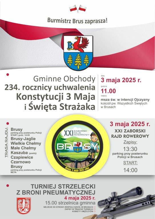 234. rocznica uchwalenia Konstytucji 3 Maja. W Chojnicach sobotnie uroczystości rozpoczną się o godz. 10:30