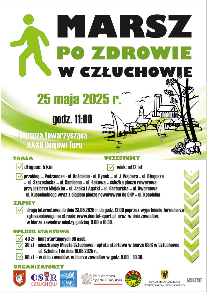 Są ostatnie wolne miejsca w Biegu Tura. Impreza odbędzie się w Człuchowie 25 maja
