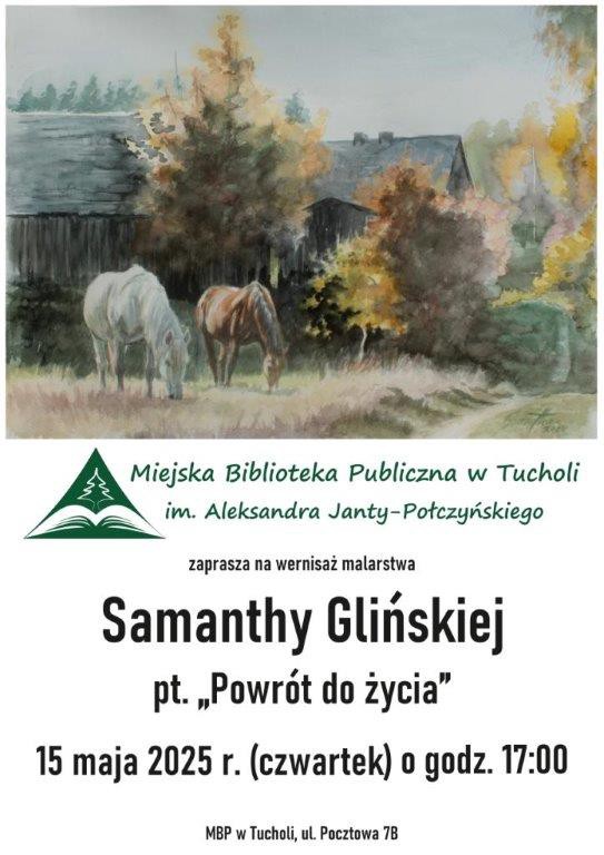 Malarski wernisaż w Tucholi. Zaprasza Miejska Biblioteka Publiczna