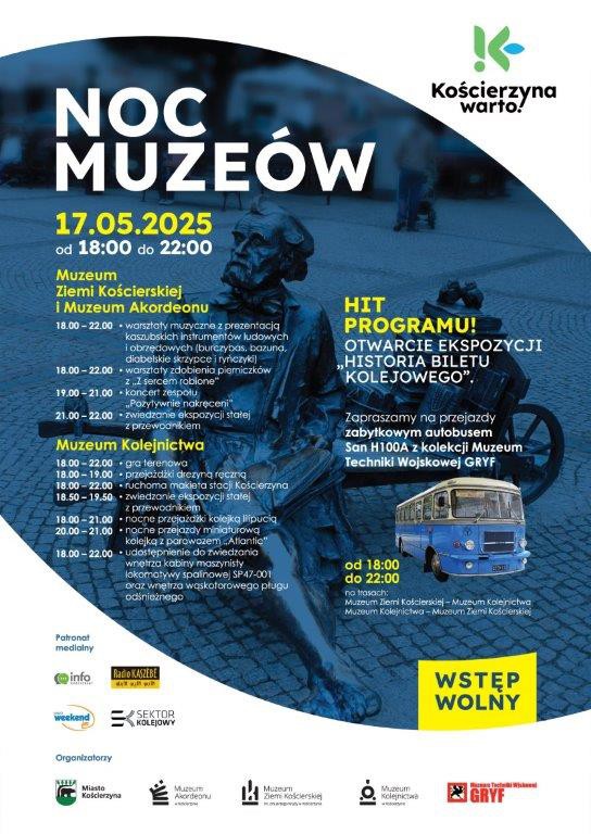 To będzie noc pełna historii i dobrej zabawy. Ciekawie zapowiada się Noc Muze&oacute;w w Kościerzynie