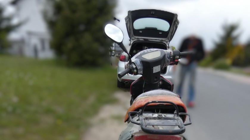 Pijany kierowca motoroweru spowodował kolizję w powiecie kościerskim