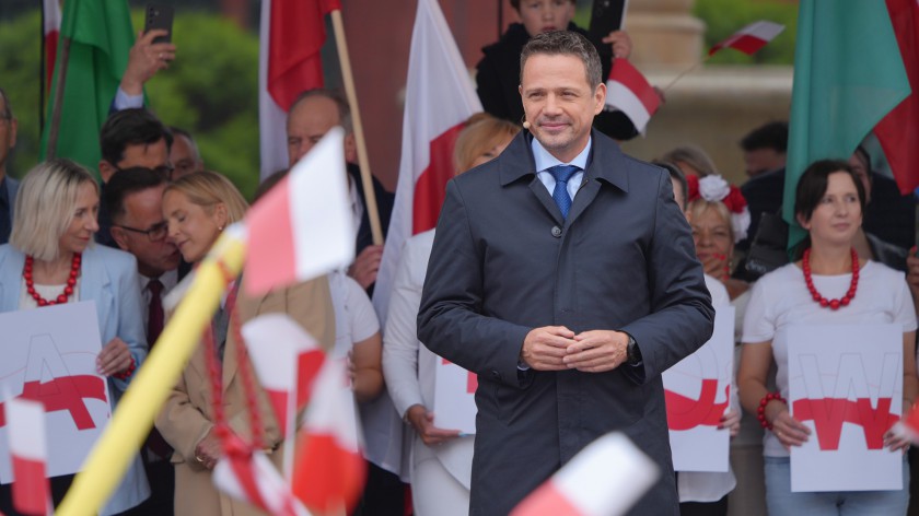 Jeżeli frekwencja będzie tak duża, jak w roku 2023, to wygramy te wybory. Rafał Trzaskowski w Chojnicach FOTO