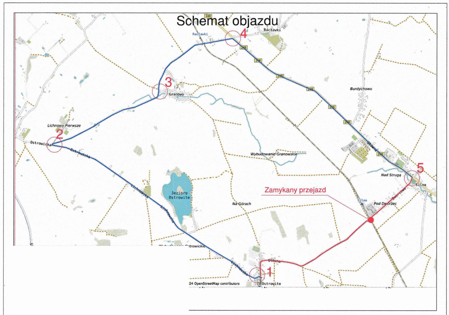 Ruszyła naprawa przejazdu kolejowo-drogowego w Silnie, w gminie Chojnice. Dziś (5.06.) i jutro (6.06.) przejazd jest nieczynny