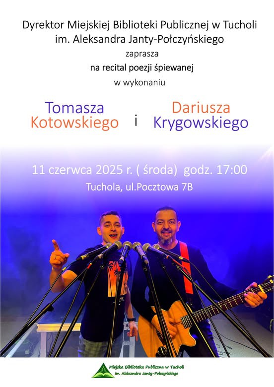 Poetycko w tucholskiej Miejskiej Bibliotece Publicznej. Dziś (11.06) odbędzie się tu muzyczny recital