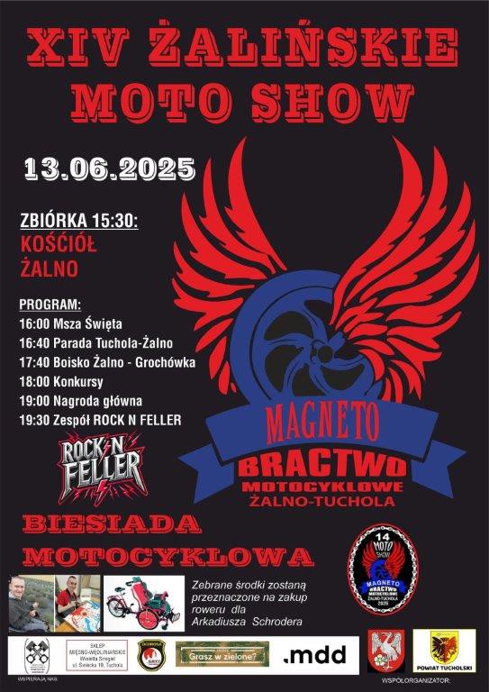 Jutro (13.06) w Żalnie 14. Żalińskie Moto Show na rzecz Arkadiusza Schrodera