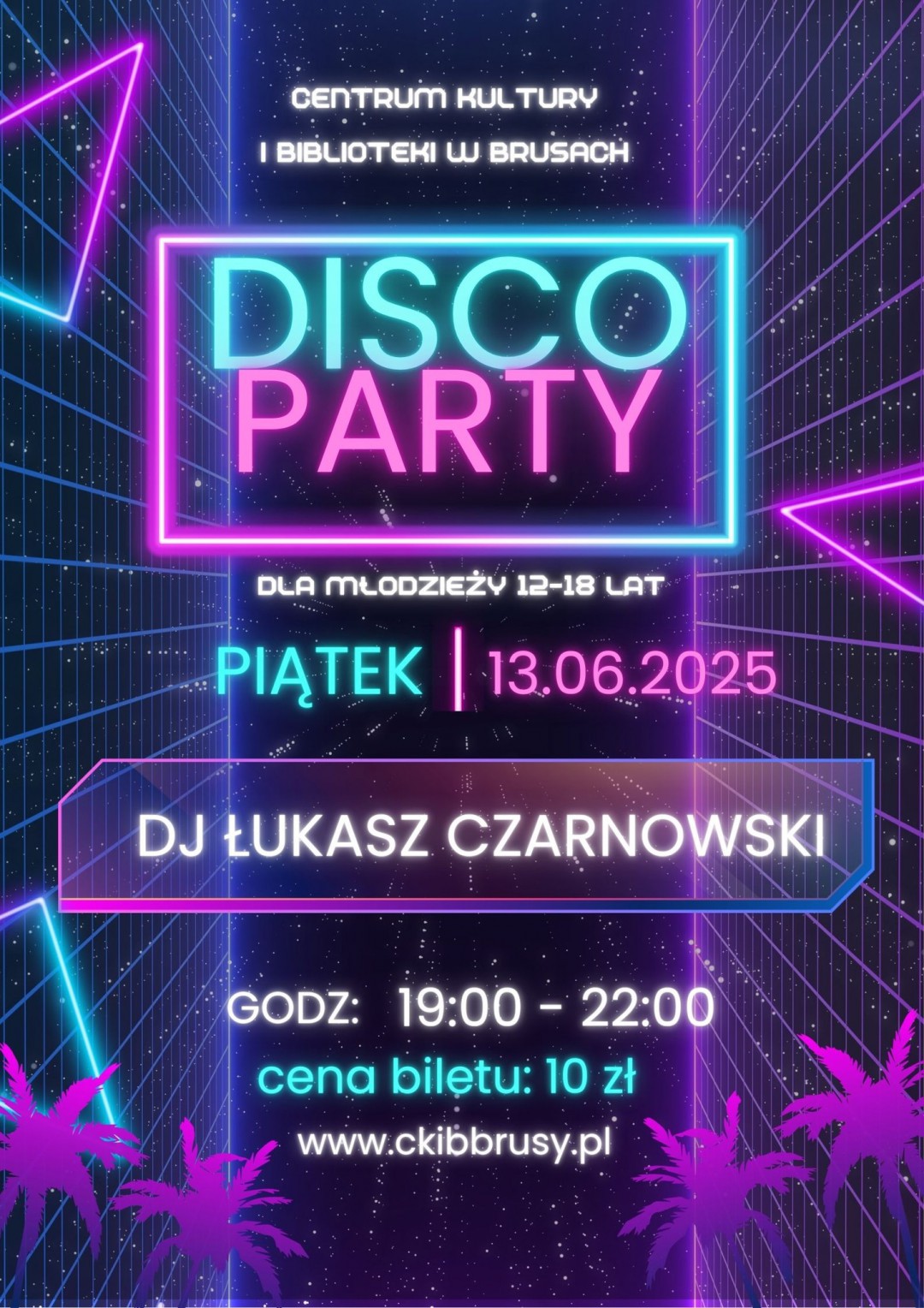  W piątek (13.06.) Disco Party dla młodzieży w Brusach. To taneczne rozpoczęcie wakacji