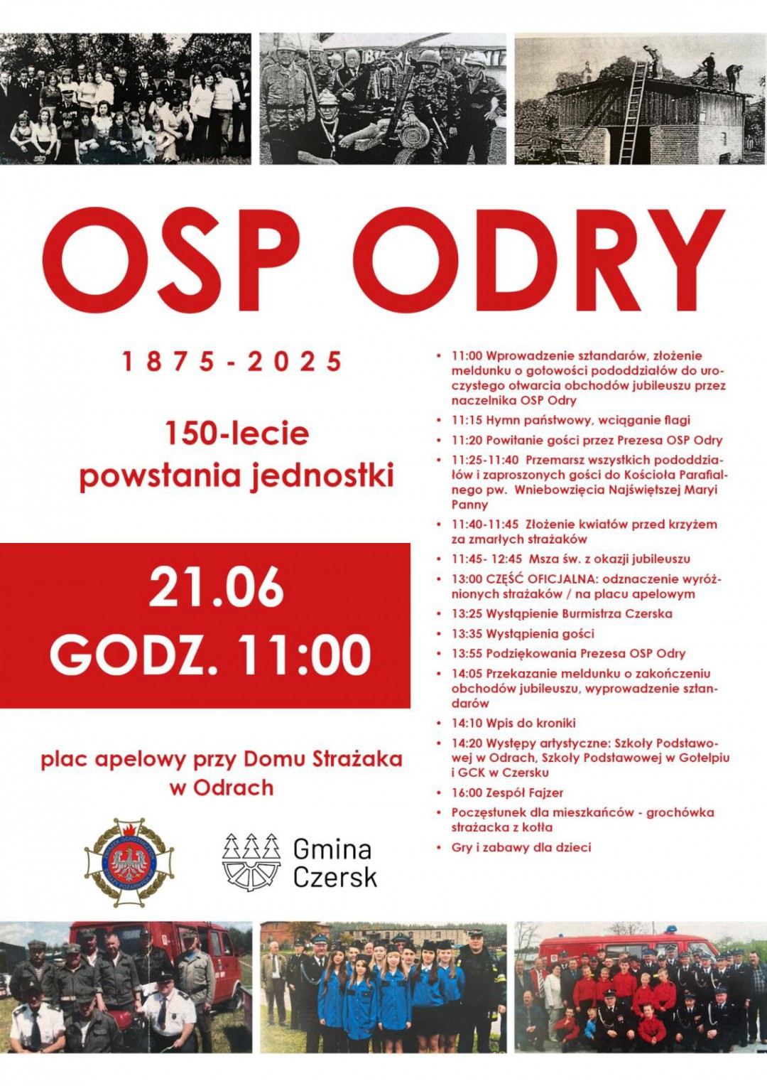 OSP w Odrach świętuje dziś (21.06.) 150-lecie istnienia. To najstarsza jednostka w gminie Czersk